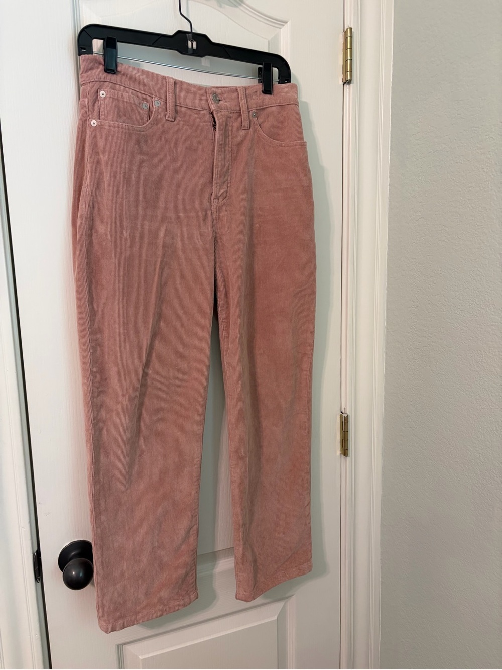 Madewell Rose Pink Corduroy Straight-Leg Pants
